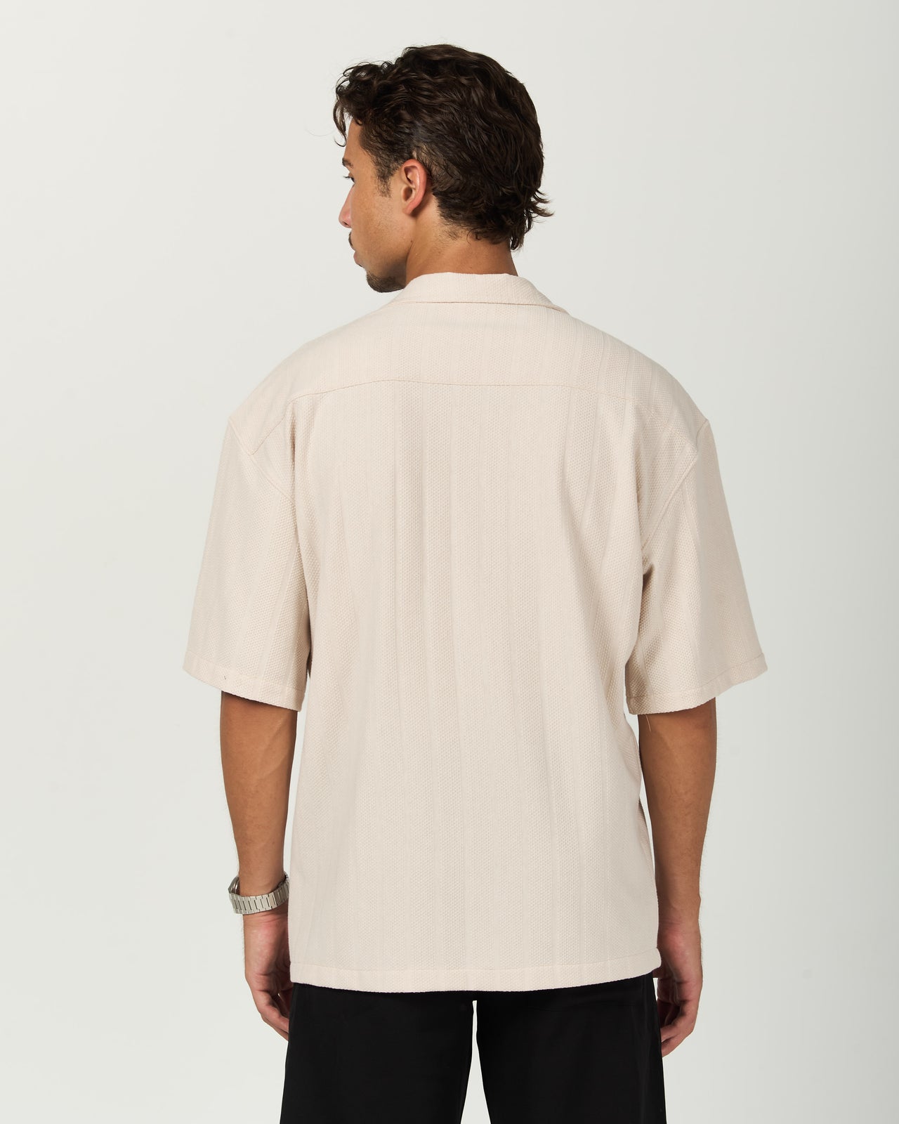 Beige Textured Shirt